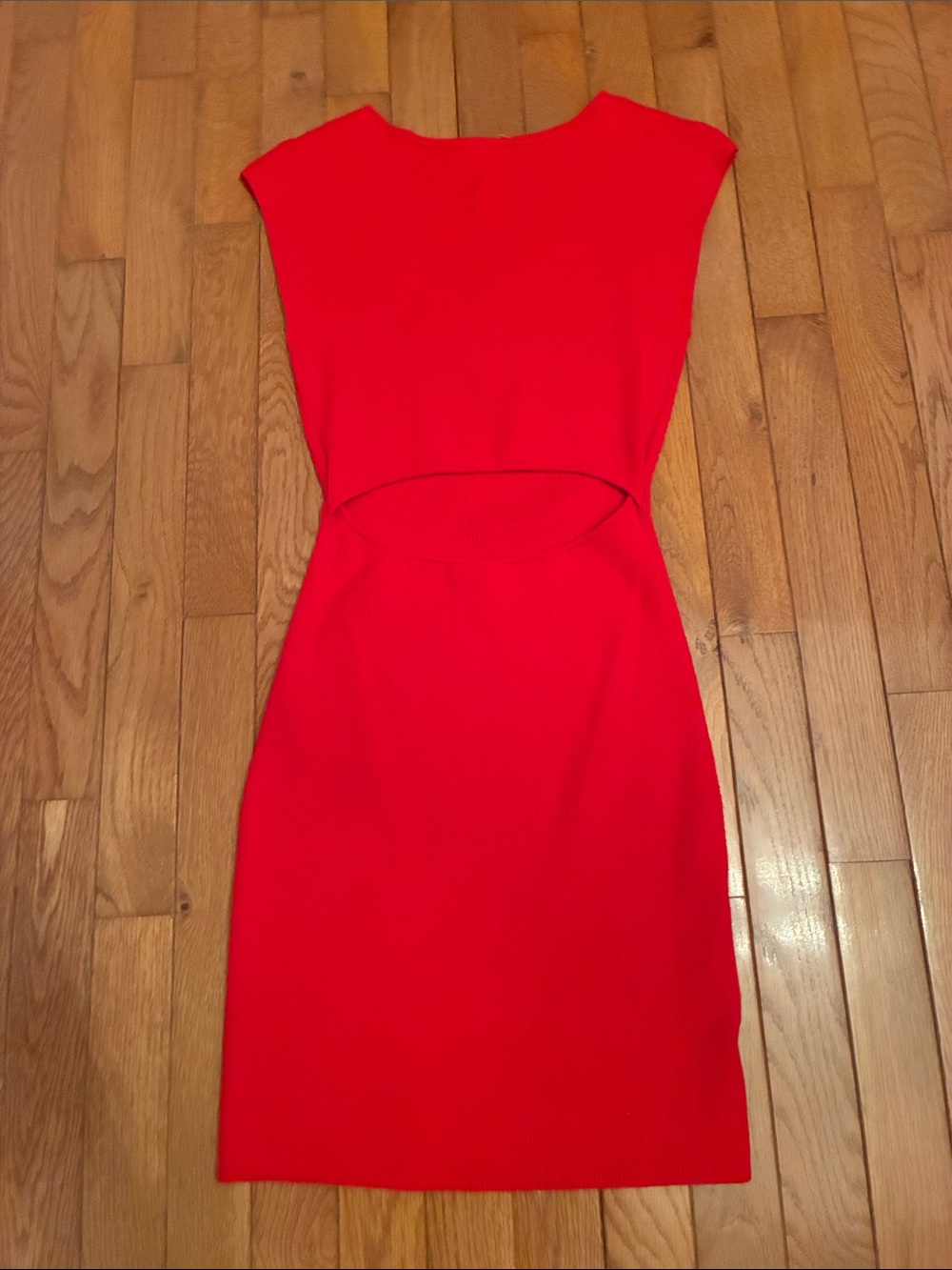 Mimosa Body-Con Ribbed Dress (Red)